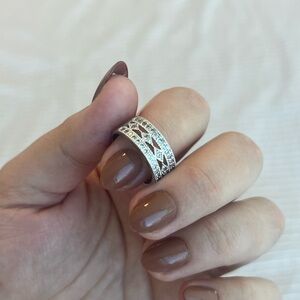 Nadri Art Deco Style Pave CZ Ring, Size 7